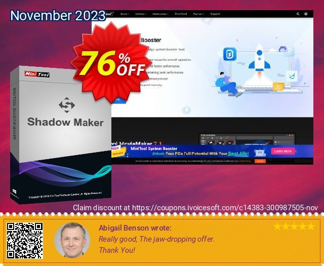 MiniTool ShadowMaker Pro (Monthly) discount 76% OFF, 2024 Women Day offering sales. 76% OFF MiniTool ShadowMaker Pro (Monthly), verified