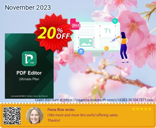 MiniTool PDF Editor PRO Monthly Plan discount 20% OFF, 2024 April Fools' Day offer. 20% OFF MiniTool PDF Editor PRO Monthly Plan, verified