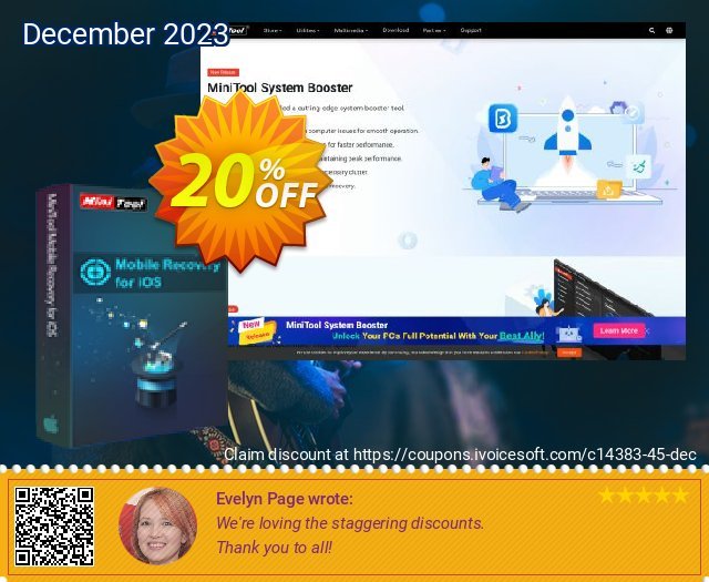 MiniTool iOS Mobile Recovery for Mac discount 20% OFF, 2022 Women Day promo. 20% off