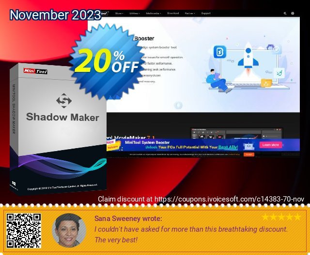 MiniTool ShadowMaker Business Deluxe discount 20% OFF, 2022 Women Day offering sales. 20% off
