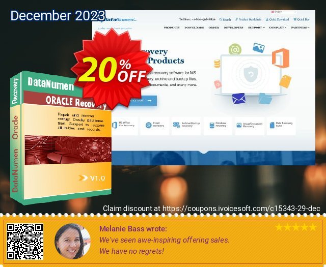DataNumen Oracle Recovery geniale Sale Aktionen Bildschirmfoto