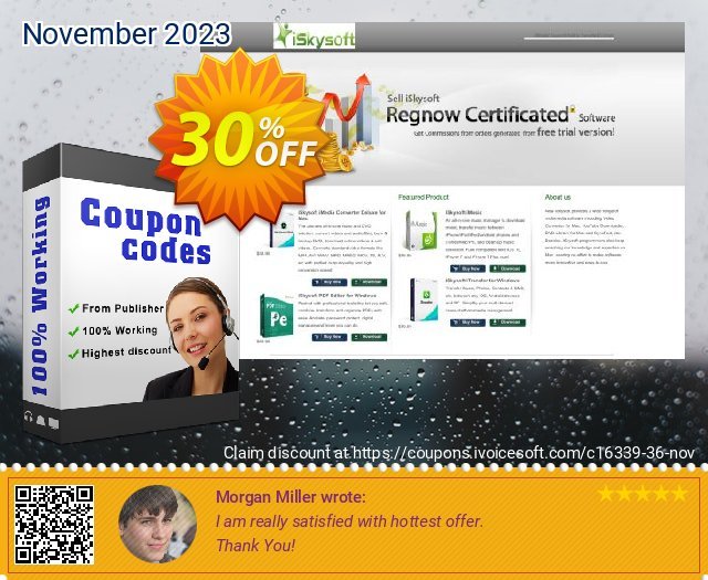 iSkysoft Video Converter for Windows discount 30% OFF, 2024 April Fools' Day offering sales. iSkysoft discount (16339)
