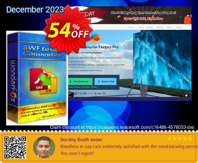 WonderFox SWF to GIF Converter faszinierende Verkaufsförderung Bildschirmfoto