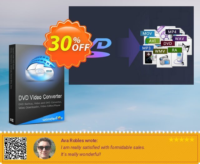 WonderFox DVD Video Converter discount 30% OFF, 2024 Easter Day sales. 30% OFF WonderFox DVD Video Converter, verified