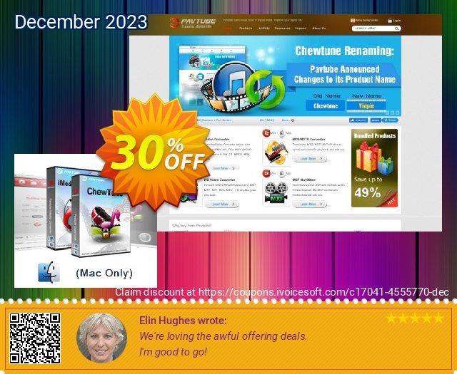 Pavtube ChewTune for Mac+ iMedia Converter for Mac geniale Preisnachlass Bildschirmfoto