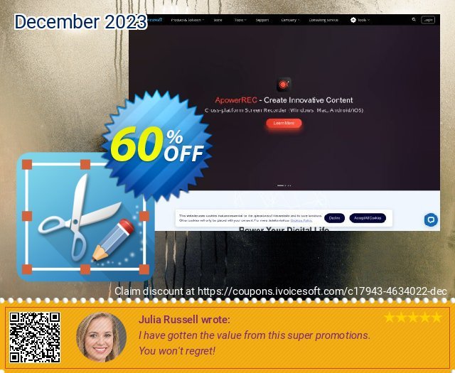 Apowersoft Screen Capture Pro Personal License uneingeschränkt Preisnachlässe Bildschirmfoto