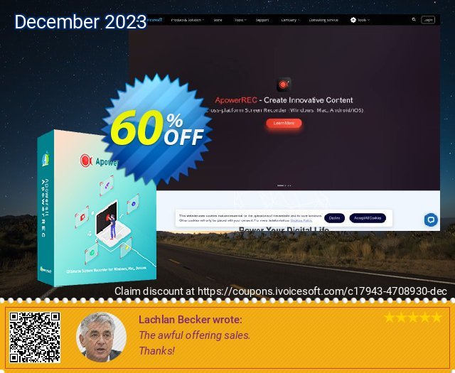 Apowersoft Screen Recorder Pro Business 1 Year License überraschend Außendienst-Promotions Bildschirmfoto
