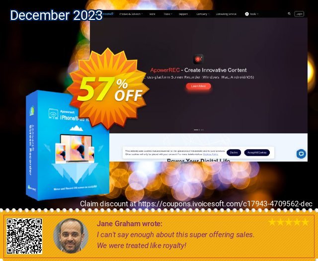 Apowersoft iPhone/iPad Recorder Business Lifetime discount 57% OFF, 2024 Easter Day offering deals. Apowersoft iPhone/iPad Recorder Commercial License (Lifetime Subscription) super promotions code 2024