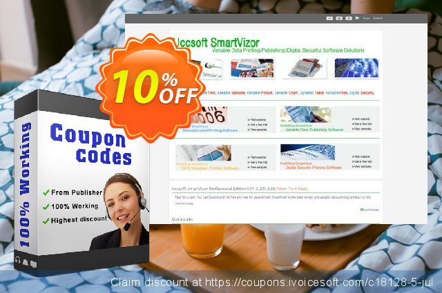 Get 10% OFF SmartVizor Batch Barcode Generator Maker Software V22.0 offering sales