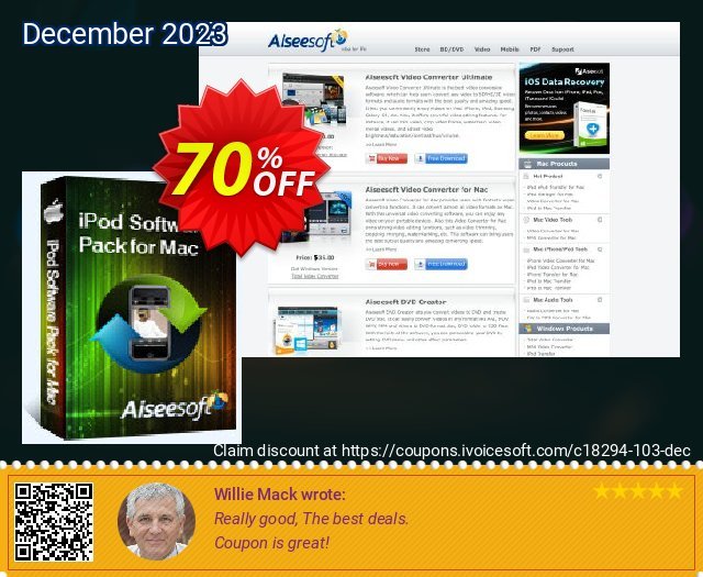 Aiseesoft iPod Software Pack for Mac beeindruckend Sale Aktionen Bildschirmfoto