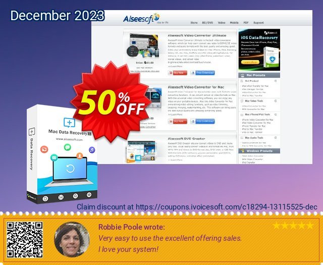 Aiseesoft Mac Data Recovery Lifetime toll Außendienst-Promotions Bildschirmfoto