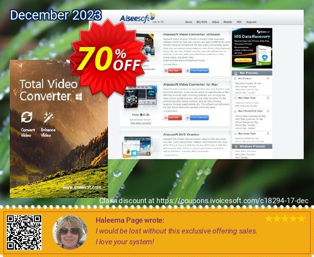 Aiseesoft Total Video Converter tidak masuk akal penawaran sales Screenshot