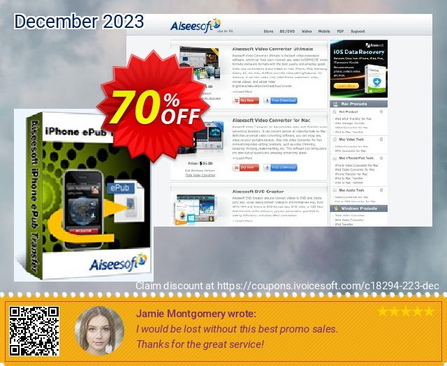 Aiseesoft iPhone ePub Transfer discount 70% OFF, 2024 Resurrection Sunday promotions. 40% Aiseesoft