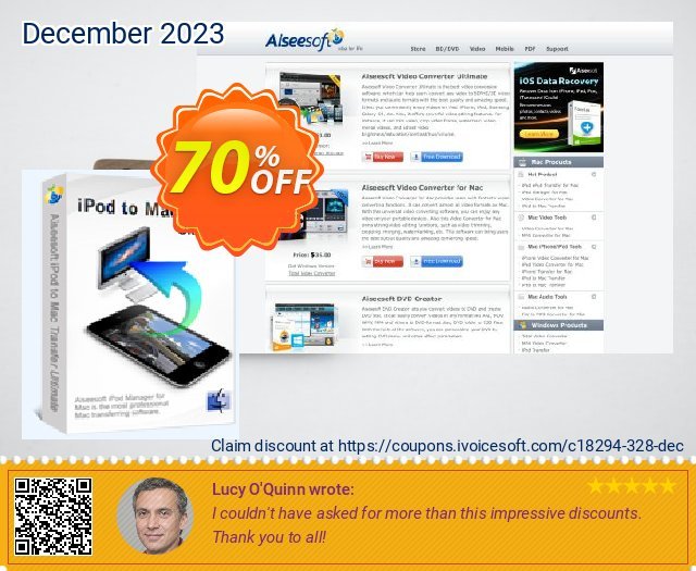 Aiseesoft iPod to Mac Transfer Ultimate 美妙的 促销销售 软件截图