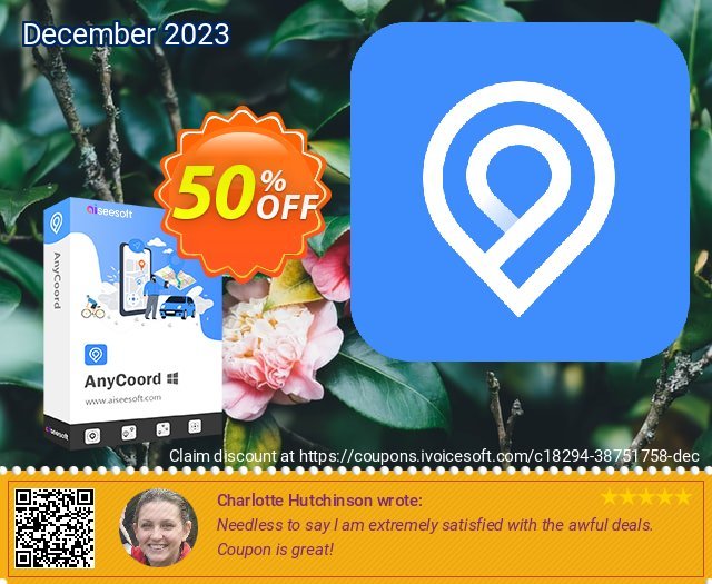 Aiseesoft AnyCoord + 24 Devices menakuntukan penawaran promosi Screenshot