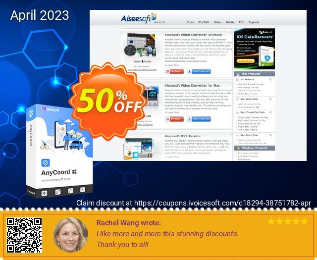 Aiseesoft AnyCoord - 1 Month toll Preisreduzierung Bildschirmfoto