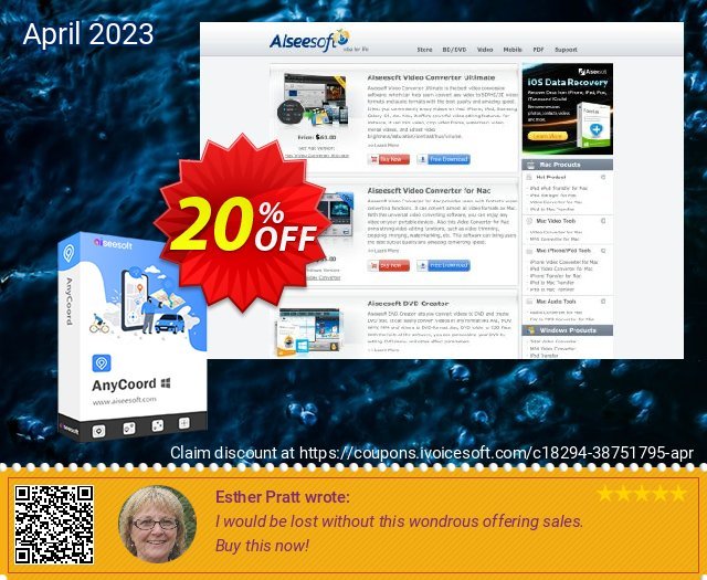 Aiseesoft AnyCoord - 1 Month/18 Devices discount 20% OFF, 2024 World Heritage Day offering sales. Aiseesoft AnyCoord - 1 Month/18 Devices Big sales code 2024