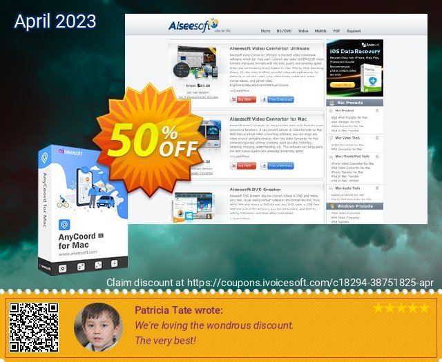 Aiseesoft AnyCoord for Mac + 12 Devices exklusiv Promotionsangebot Bildschirmfoto