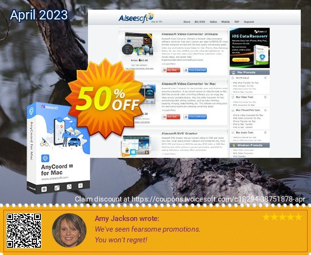Aiseesoft AnyCoord for Mac - 1 Month/12 Devices faszinierende Diskont Bildschirmfoto