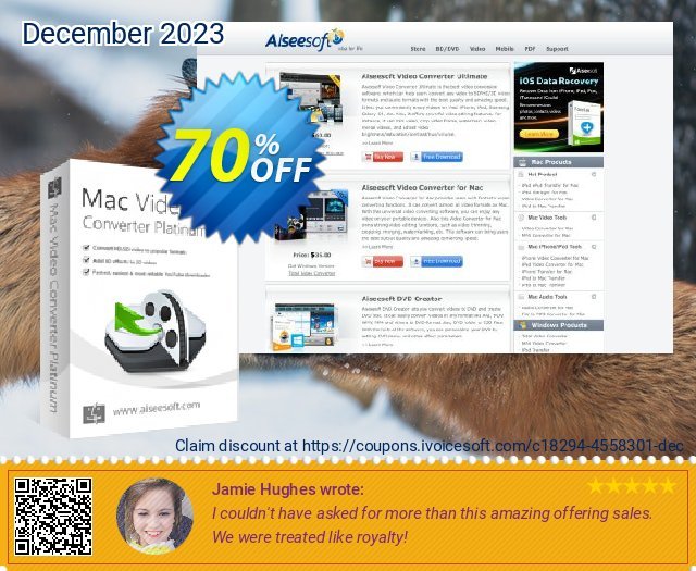 Aiseesoft Mac Video Converter Platinum discount 70% OFF, 2022 World Photo Day offering sales. Aiseesoft Mac Video Converter Platinum stirring discount code 2022