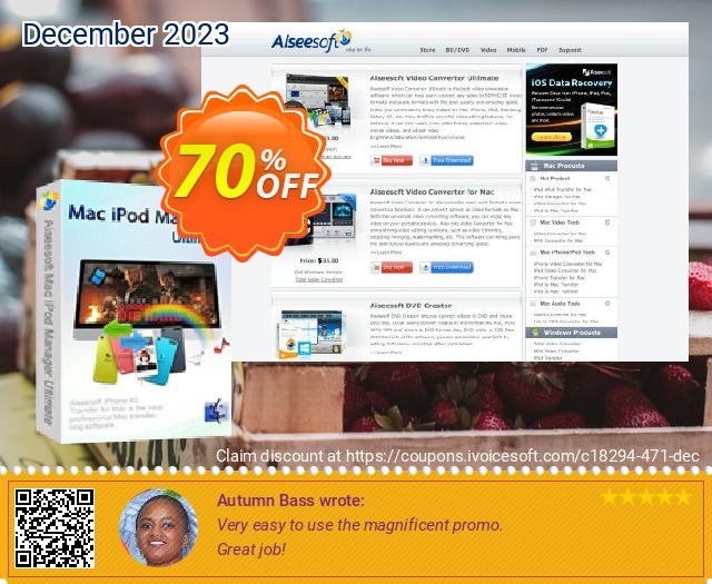 Get 70% OFF Aiseesoft Mac iPod Manager Ultimate promotions
