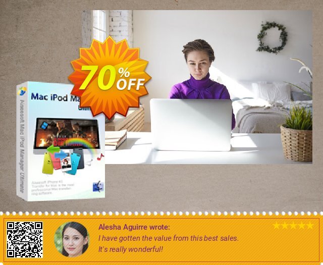 Aiseesoft Mac iPod Manager Ultimate discount 70% OFF, 2024 April Fools' Day sales. 40% Aiseesoft