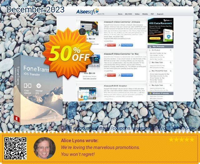 FoneTrans Commercial License discount 50% OFF, 2024 April Fools' Day offering sales. 40% Aiseesoft