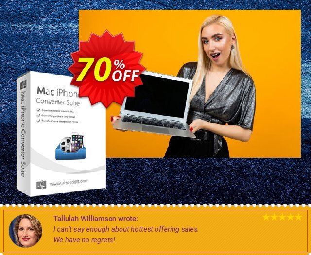 Aiseesoft Mac iPhone Converter Suite discount 70% OFF, 2024 Easter Day offering sales. 40% Aiseesoft