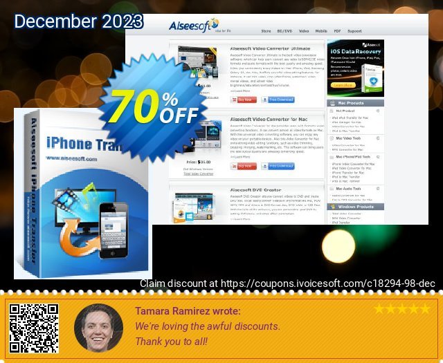 Aiseesoft iPhone Transfer discount 70% OFF, 2024 Resurrection Sunday offering sales. 40% Aiseesoft