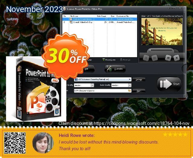 Leawo PowerPoint to Video Pro Lifetime klasse Rabatt Bildschirmfoto
