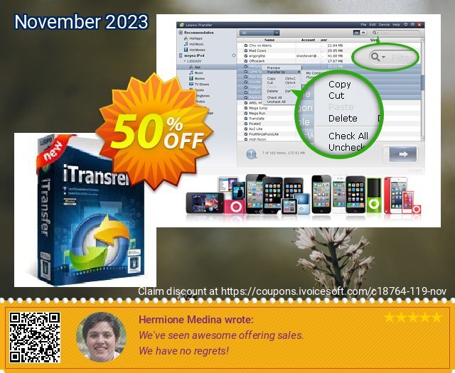 Leawo iTransfer [LIFETIME] discount 50% OFF, 2022 Mother Day promo sales. Leawo coupon (18764)
