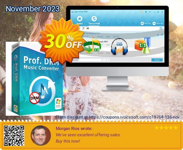Leawo Prof. DRM Music Converter discount 30% OFF, 2024 April Fools' Day offering discount. Leawo coupon (18764)