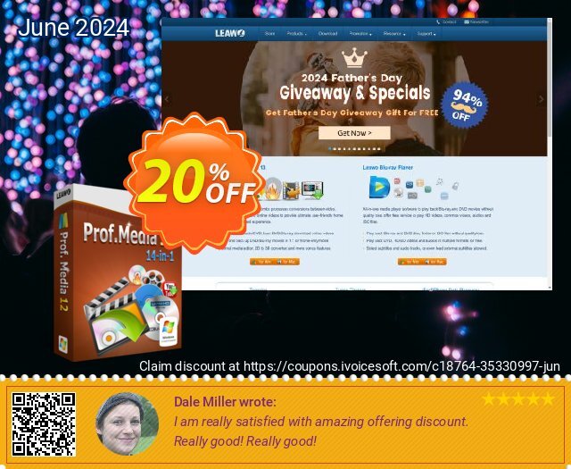 Leawo Prof. Media 12 discount 20% OFF, 2024 National Family Day promo sales. Leawo Prof. Media 12 Wondrous promotions code 2024