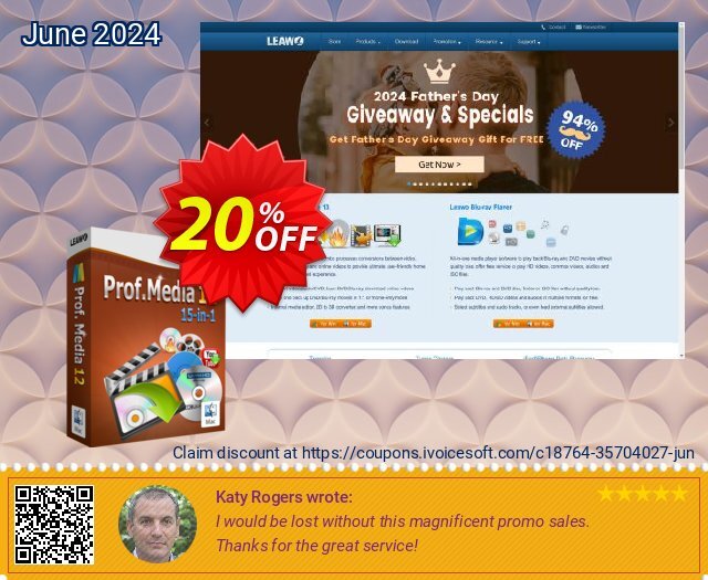 Leawo Prof. Media 12 for Mac discount 20% OFF, 2024 National Singles Day offering sales. Leawo Prof. Media 12 for Mac Stirring promotions code 2024