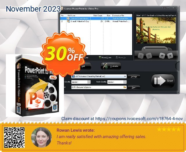 Leawo PowerPoint to Video Pro discount 30% OFF, 2022 New Year's Day promotions. Leawo coupon (18764)