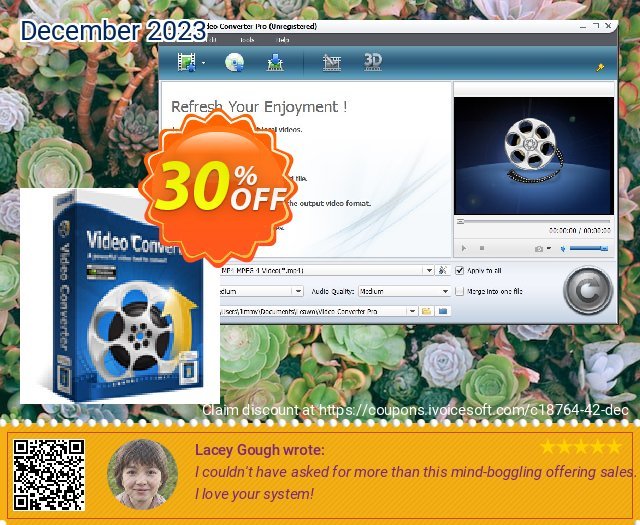 Leawo Video Converter Pro 惊人的 优惠券 软件截图
