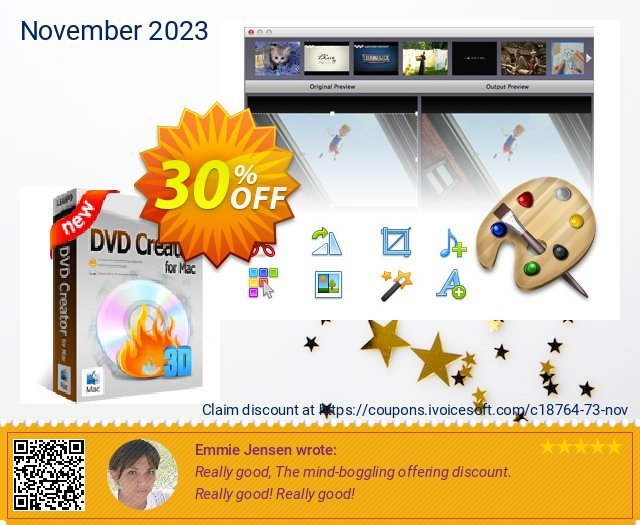 Leawo DVD Creator for Mac mengagetkan promo Screenshot