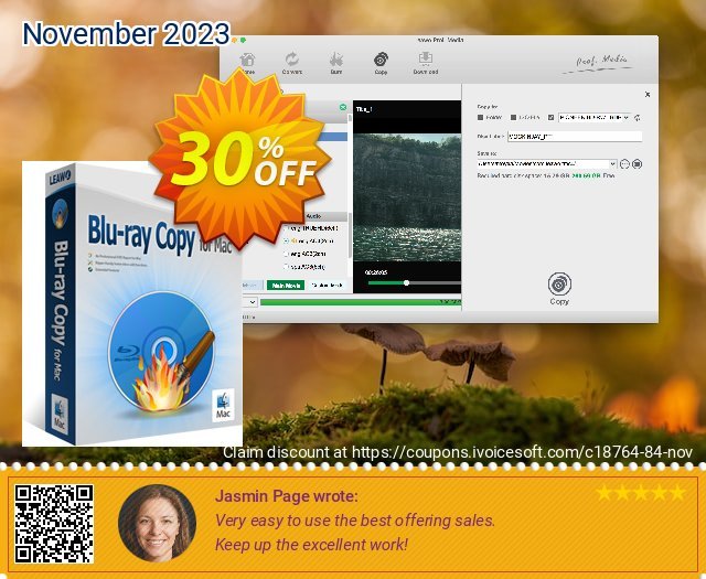 Leawo Blu-ray Copy for Mac ausschließlich Außendienst-Promotions Bildschirmfoto