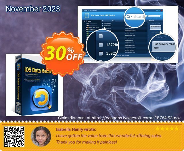 Leawo iOS Data Recovery discount 30% OFF, 2024 World Ovarian Cancer Day promotions. Leawo coupon (18764)