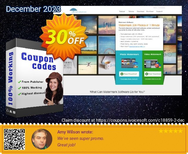 Watermark Software for Business luar biasa baiknya voucher promo Screenshot