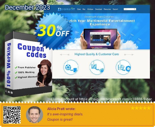 Doremisoft Mac Video Editor discount 30% OFF, 2024 Mother Day offering sales. Doremisoft Software promotion (18888)