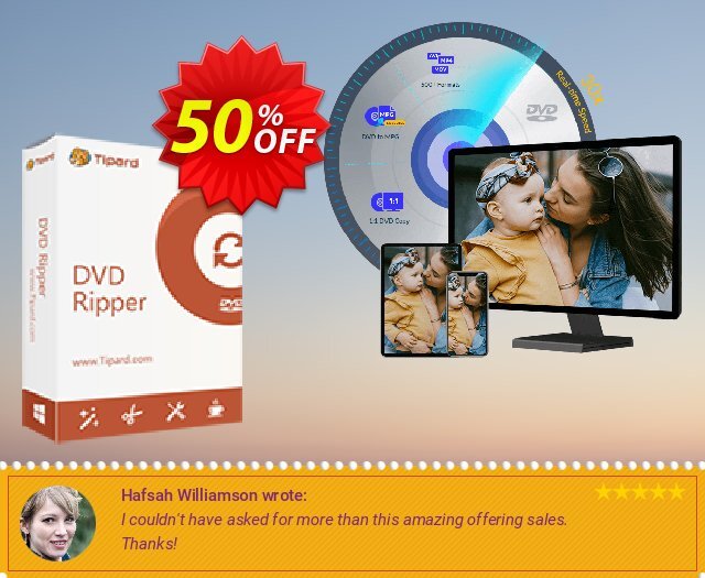 Tipard DVD Ripper Lifetime discount 50% OFF, 2024 World Heritage Day promo. Tipard DVD Ripper staggering offer code 2024