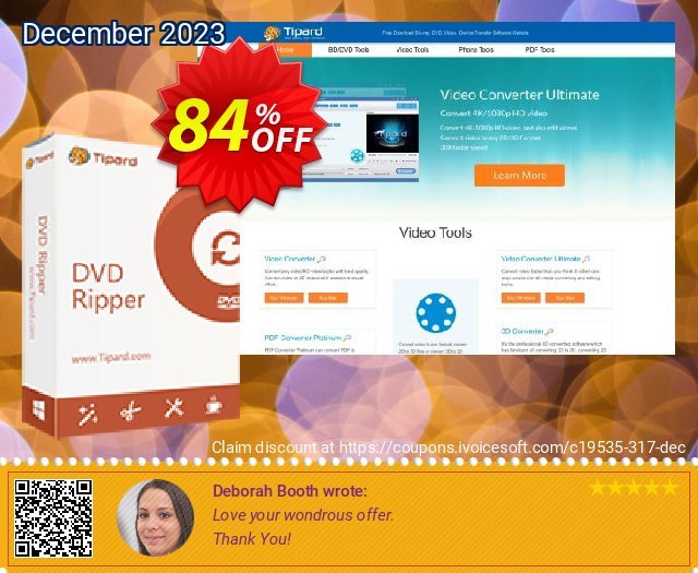 Tipard DVD Ripper Platinum discount 84% OFF, 2022 Christmas offer. Tipard DVD Ripper Platinum amazing promo code 2022