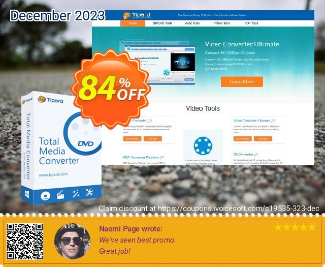 Tipard Total Media Converter for Mac discount 84% OFF, 2022 Columbus Day offering deals. Tipard Total Media Converter for Mac hottest offer code 2022
