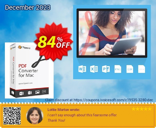 Tipard PDF Converter for Mac Lifetime khusus penawaran loyalitas pelanggan Screenshot