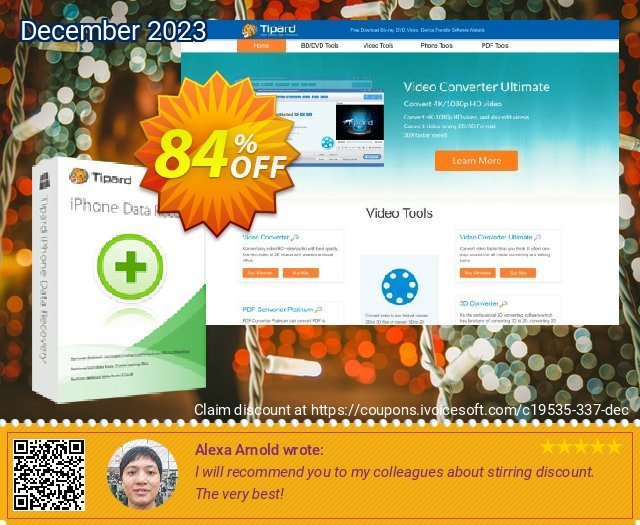 Tipard iPhone Data Recovery discount 84% OFF, 2022 Selfie Day offering sales. Tipard iPhone Data Recovery stunning discount code 2022