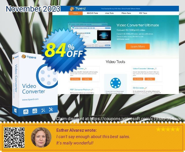 Tipard Video Converter - 1 Year discount 84% OFF, 2023 New Year's Weekend offering sales. 50OFF Tipard