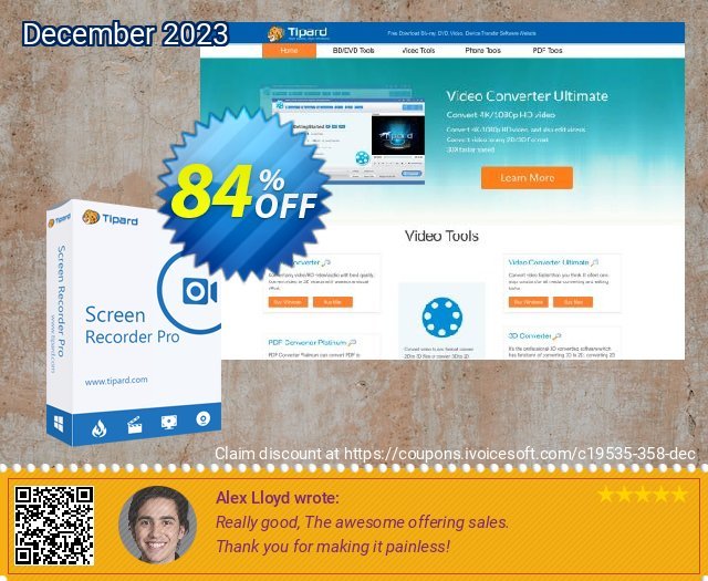 Tipard Screen Capture Pro discount 84% OFF, 2024 April Fools' Day offering sales. 50OFF Tipard