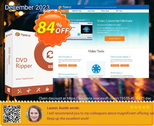 Tipard Mac DVD Ripper Platinum umwerfende Preisreduzierung Bildschirmfoto