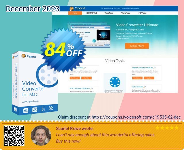 Tipard AVI Converter for Mac discount 84% OFF, 2023 World Bicycle Day offering sales. 50OFF Tipard
